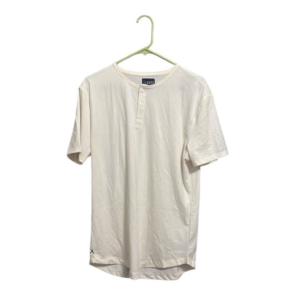 Cuts Clothing Men's Short  Sleeve Curve Hem Crew NeckSignature Fit Tee - XL